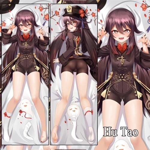 Anime Genshin Impact Dakimakura Hutao Character Pillowcase Hu Tao Hugging Body Pillow Case Game Pillows Otaku Pilow Cover