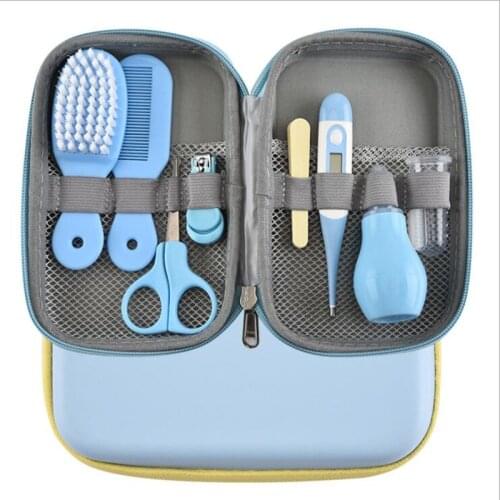 Baby Health Care Nail Hair Thermometer Grooming Brush Kit Clipper Scissor Multifunction Kid Toiletries Newborn Care Kit