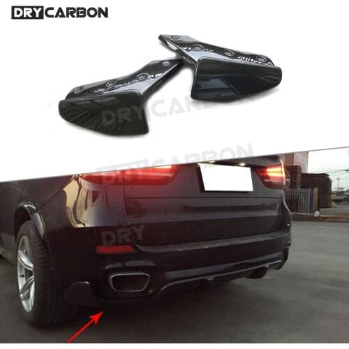 For BMW X5 F15 M Sport 2014-2018 Rear Bumper LIp Splitters Carbon Fiber / FRP Side Bumper Aprons Cupwings Spoiler