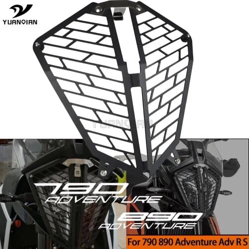 For 790Adventure 790 890 Adventure Adv R S 2019 2020 2021 Motorcycle Aluminum Headlight Guard Protector Cover Protection Grill