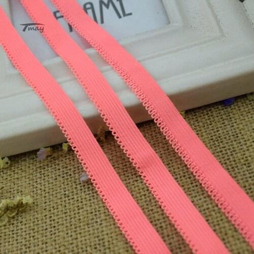 #1460 Bright Color edge Elastic bands for Underwear Pants Bra Lace Fabric Stretch Ribbon rubber band Baby Headbands Webbing Tape