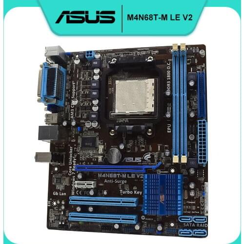For ASUS M4N68T-M LE V2 original motherboard DDR3 Socket AM3 16GB USB2.0 VGA SATA II Desktop motherborad