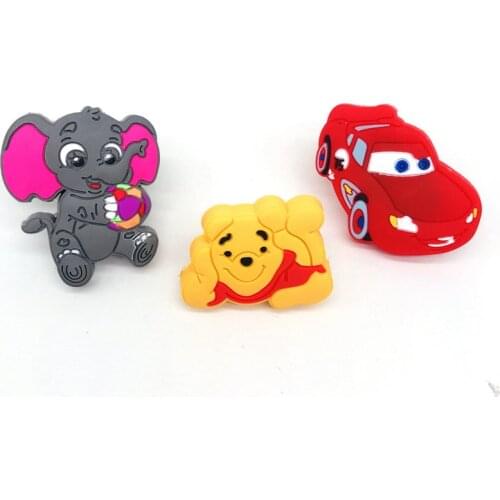 10Pcs Cartoon Animal Furniture Handles Children Room Knobs PVC Protective Drawer Door Knob for Kids Drawer Cabinet Pulls