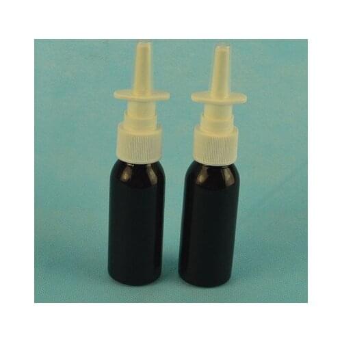 300pcs/lot Refillable Plastic Perfume Make Up Black Small Empty Spray Bottle 30ml Sprayer,Avoid Light Spray Medical Bottles