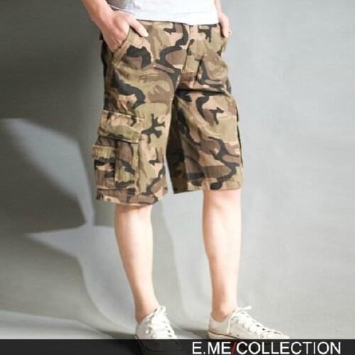 Male outdoor tactics military knee length beach shorts mens summer camouflage sports short trousers multi-pocket overalls shorts