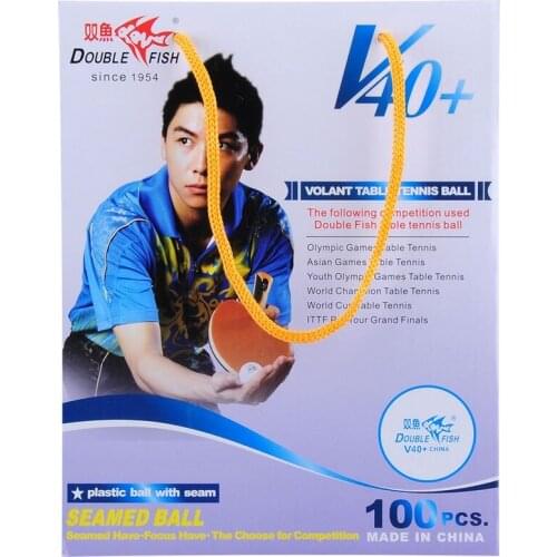 Genuine Double Fish NEW V40+ Training New Material Seam ABS Ball Table Tennis balls ping pong ball 100pcs/box 40+mm