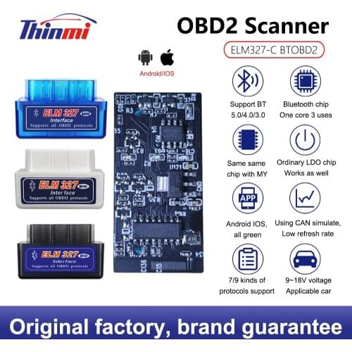 Small Size OBD2 Thinmi ELM327 Cheap Version Car Engine Fault detector V2.1 Diagnostic Tool elm327 obd2