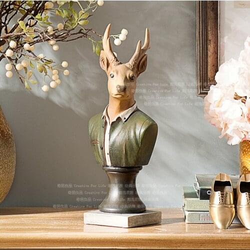Odd ranks yield American resin home decorations deer animal deer gentleman who painted ornaments s Medford
