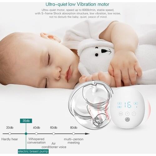Newest Electric Breast Pump Baby Accessories Wearable Double Silent Invisible Hands Free Breast Pumps 3 Mode 16 Level Adjustable