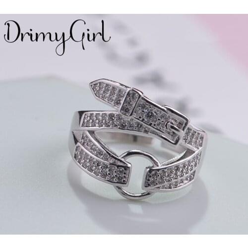 New Boho Vintage Large Zircon Belt Rings For Women Men Charm Male Retro Gothic Jewelry Drop Shipping 2021