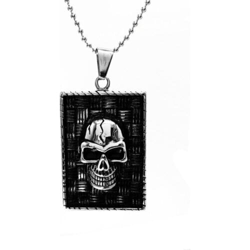 Stainless Steel Skull Necklace Pendant For Men hip Hop Rock Party Jewelry GH072503