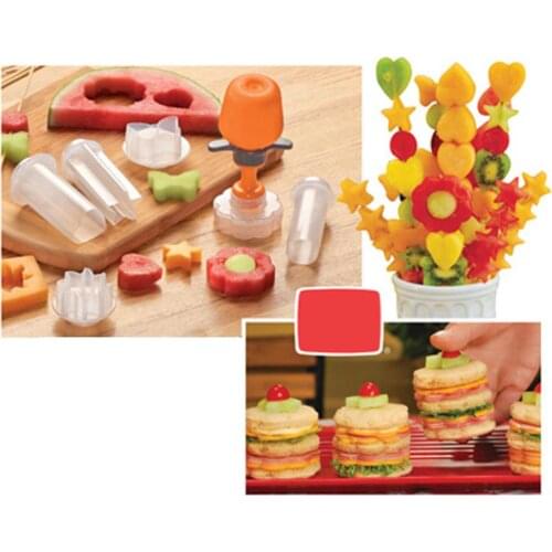 Food Decorator Creative DIY Plastic Presse Fruit Cutter Slicer Veggie Kitchen Gadgets Accessories Tools kitchen gadgets
