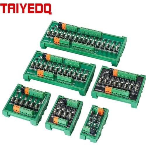 PLC DC output Din Rail amplifier board PLC Relay Board 24V MCU control board SOM transistor 2/4/6/812/16 Way