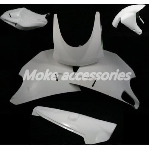 Fiberglass Racing Full Fairing Kit For 748 916 996 998 Motorcycles Glossy white Cowlings