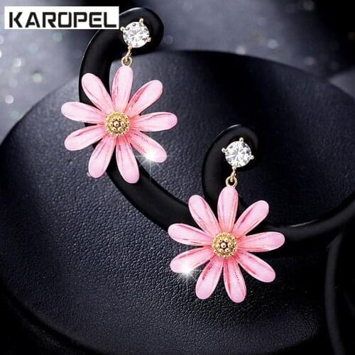 Beautiful Sunflower Shape Earring For Woman Zircon Crystal Earring Jewelry Pin Women Girls Clothes Bag Scarf Accessories Gift