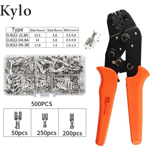 SN-48B Connectors Crimp Tool Wire Crimping Plier With TAB Terminals Hand Tool Set Electrical Wire Insulated Sleeves Kit