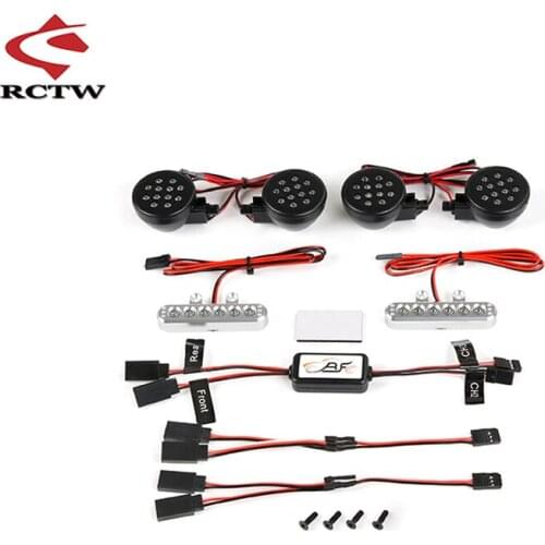 Front Headlight Lamp and Rear Light LED Kit for 1/5 HPI ROVAN ROFUN KM BAJA 5T Truck Rc Car Parts