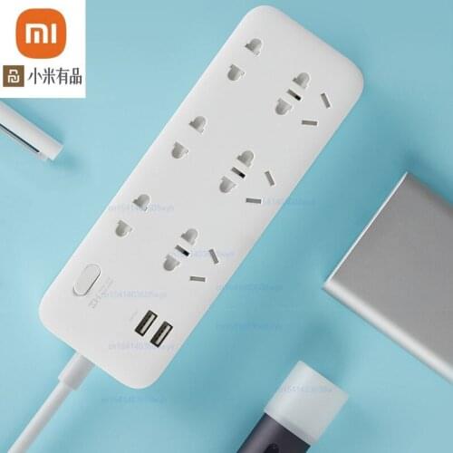 Xiaomi youpin Mijia ZMI Six-position Patch Panel 2-port USB 18W Fast Charge 6-digit National Standard Jack 18W Fast Charge
