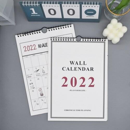 2 Designs New 2022 Simple Wall Calendar INS Style Weekly Monthly Planner Schedule Daily Organizer 2021.09~2022.12