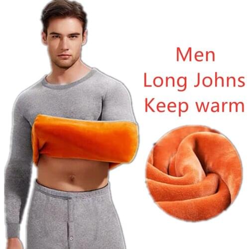 Winter Mens Thermal underwear Sets Plus Velvet Long Thermal Suit Polyester Comfortable Warm Long Johns Women Thermal Underwear