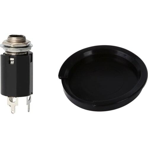 1 Pcs Sound Hole Cover for 38 Inch /39 Inch EQ Acoustic Guitar & 1 Pcs Black Guitar Endpin Jack for Any Guitar Eq Pickup