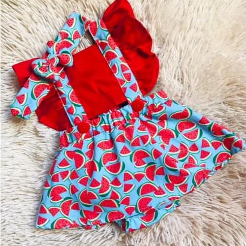 0-3Y Newborn Toddler Baby Girls Floral Clothes Set Summer Back Cross Vest Tops +Ruffles Shorts Sets Casual Baby Outfits