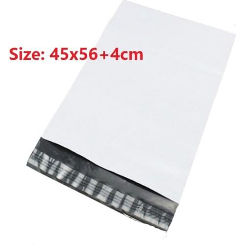 45X56+4cm White Poly Envelopes Christmas Gift Shipping Pack Mailing Bags Parcel Sacks 50Pcs Large Plastic Mailing Bags