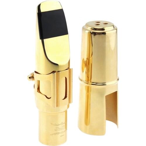 Alto bE Saxophone Mouthpiece Goldplated Copper Brass Sax Mouth Size 6C 7C for Classical Jazz Musical Instrument Accessories