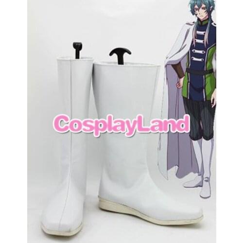 Devils and Realist Camio White Cosplay Boots Shoes Anime Party Cosplay Boots Custom Made for Adult Men Show Shoes
