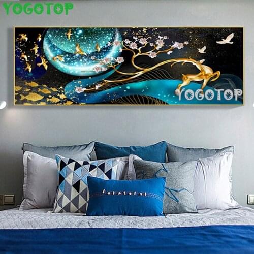 Large abstract Full drill square round diamond painting Plum moon deer Diy mosaic rhinestones diamond embroidery Wall art YY4595