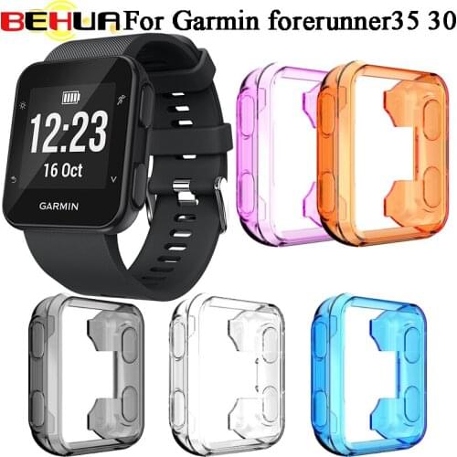 BEHUA Case For Garmin Forerunner 35 / 30 Smartwatch Protective Cover Anti-scratch Shockproof Shell Flexible Transparent Case