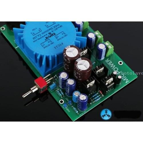 Dual Voltage Regulator Adjust Power Supply Board For Preamp DAC AMP Microphone 220V Input Dual 15V Can Adjust +5V+48V Output