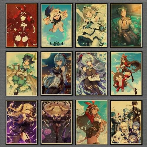 Anime Canvas Painting Genshin Impact Original God Wall Art Nordic Poster and Print Home Decoration Pictures Living Room Decor