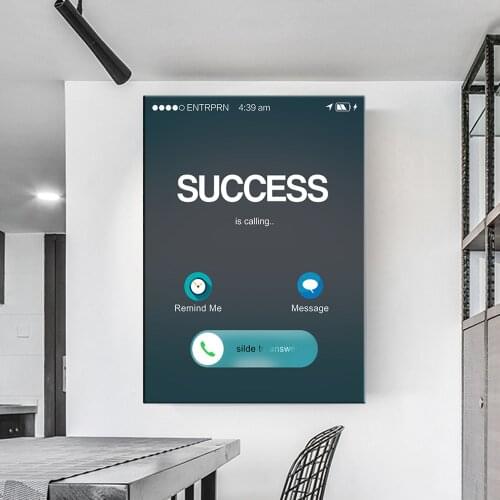 Success is calling Canvas Poster Motivational Canvas Wall Art Nordic Print Wall Picture for Living Room Modern Home Decoration