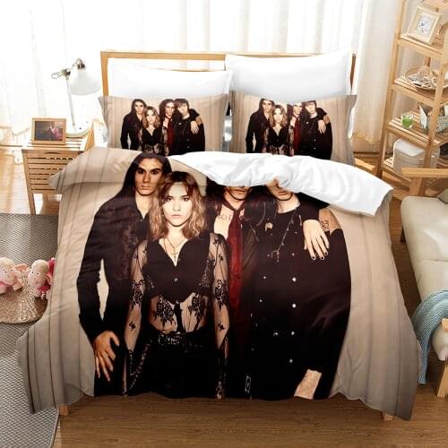 Maneskin Bedding Set Single Twin Full Queen King Size Stars Maneskin Bed Set Childrens Kid Bedroom Duvetcover Sets 3D Print 012