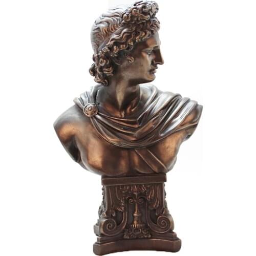 Creative Bronze Resin Thinker Status Ornaments Home Decoration Retro European Character Sculpture Art Figurines Business Gifts