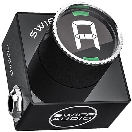 SWIFF Mini Pedal Tuner for Chromatic Guitar Bass LED Display Adjustable A4 Range Value 430-449Hz Guitar Accessories Mute Tuning