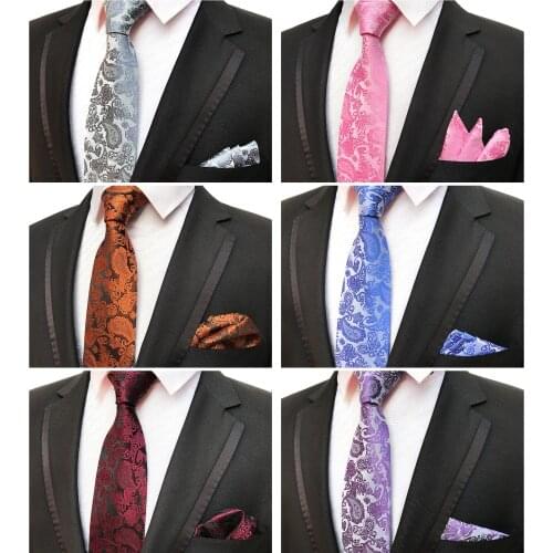 Fashion Explosion Models Unique Design Tie Pocket Towel Set Polyester Material Fashion Wild Business Suit Tie Handkerchief Suit
