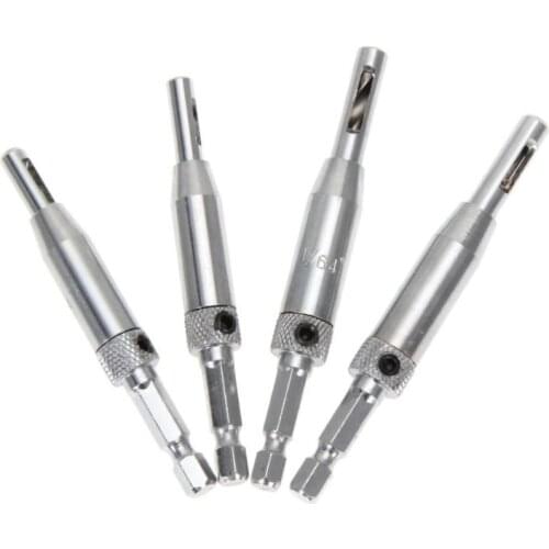 4 pcs HSS Self Centering Hinge Drill Bits Set Door Cabinet 5/64" 7/64" 9/64" 11/64" Center Drill Bit DropShipping