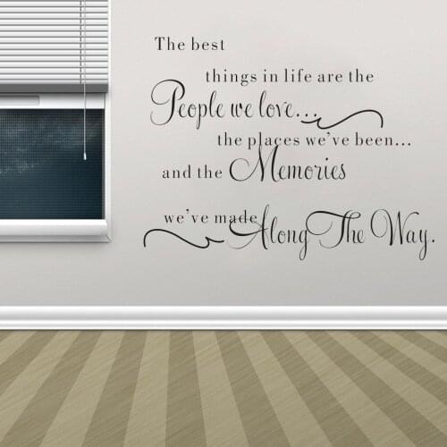1PC Wall Stickers Home Decor Living Room The Best Things In Life Are The People We Love Wall Sticker Wallpaper Wall Decal
