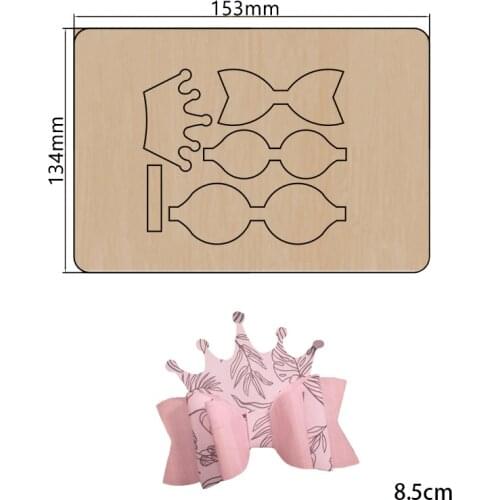 2021 New Bow crown Cutting Dies Wooden Knife Die Compatible With Most Manual Die Cut Cutters