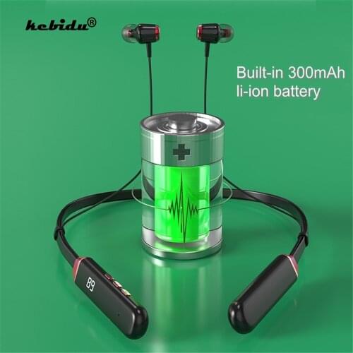 New Wireless Bluetooth Earphones Halter Magnetic Sport Running Headset 9D Heavy Bass LED Digital Display Noise Reduction Headset