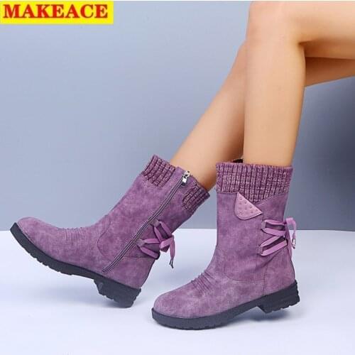 Autumn Large Size Womens Boots 2021 New and Leg Side Zipper Womens Fashion Boots Casual Joker Martin Boots Fashion Women Shoes