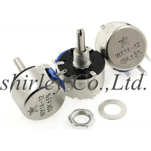 100% new WX14-12 3W axis dia 4mm Potentiometer switch 1K 1.5K 2.2K 3.3K 6.8K 10K 15K Ohm 100R 330R 470R 560R 680R