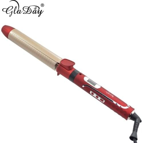 New Arrival LCD Ceramic hair curler Professional curling iron 32mm/28mm/25mm/22mm 110v-240v Dual Voltage