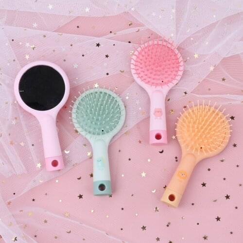 Portable mirror comb Hair Brush Comb Hairbrush Head Massager For Styling Anti-static Massage Hair Comb