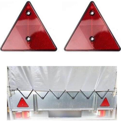 Warning Signs Reflector Rear Red Triangle Warning Reflector with Bolt for t.u.k.Trailer Lorry Bus Caravan Boat