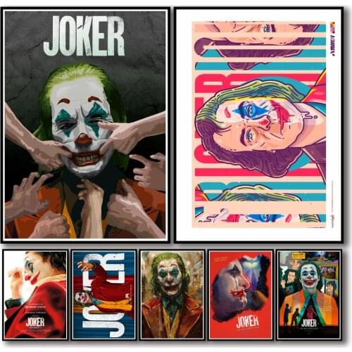 Self-adhesive Wall Sticker Movie Joker Painting Wall Art Poster and Print Living Room Decoration Bedroom Decor Wallpaper