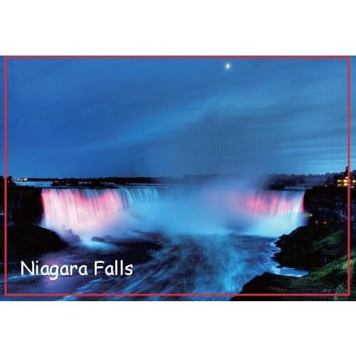 SOUVEMAG Rectangle 78*54*3 mm Niagara Falls Rigid Metal Wrapped Keepsake Refrigerator Magnets 20471