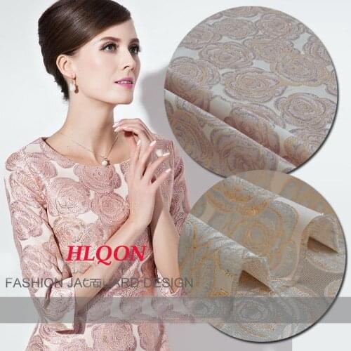 145cm width High precision European style Metallic Jacquard Brocade Fabric,3D jacquard yarn dyed fabric for Womens Coat Dress